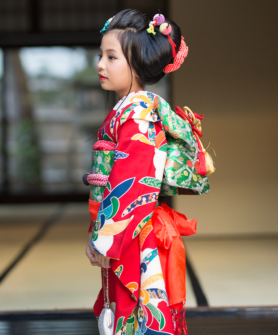 【色: レッド】KYOETSU キョウエツ 七五三 女の子 しごき 飾り帯 地紋