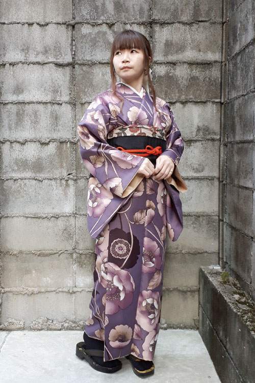着物コーディネート16:スタッフmochidaの新作ポピーコーデ | 京都 