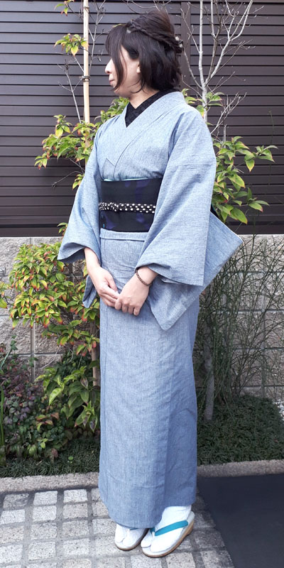 着物コーディネート15：スタッフKeiの杢コーデ | 京都きもの町 