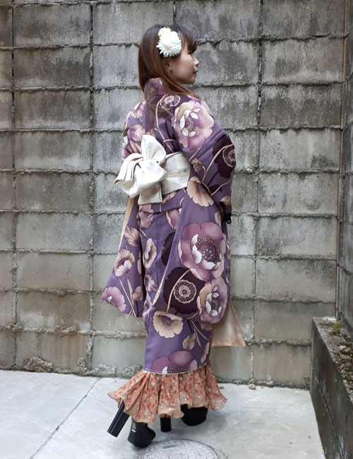 着物コーディネート18：スタッフmochidaとスタッフSの華やか二尺袖コーデ | 京都きもの町 official 着物あれこれブログ