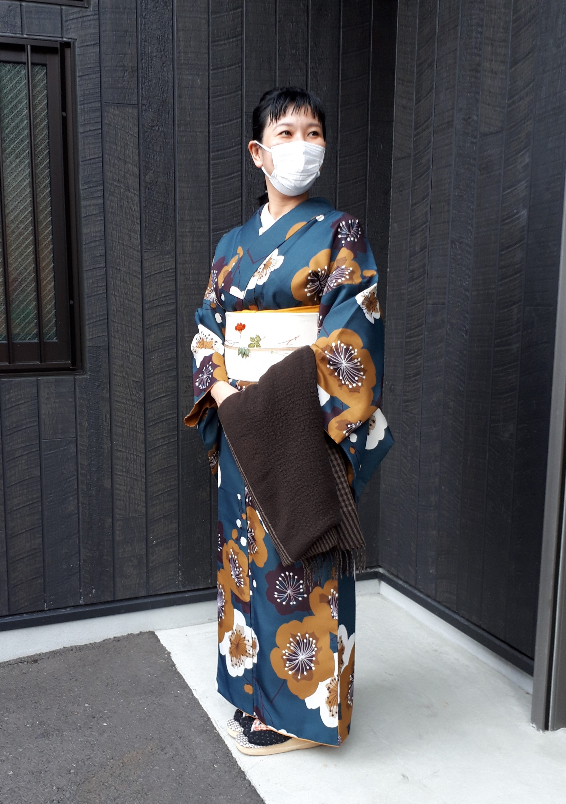 着物コーディネート17：スタッフKrの初冬のコーデ | 京都きもの町