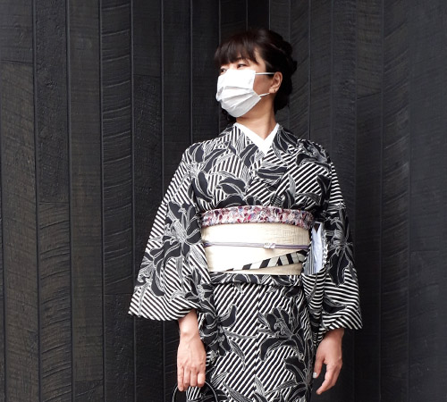 着物コーディネート27：スタッフKeiの浴衣で着物風コーデ | 京都きもの 