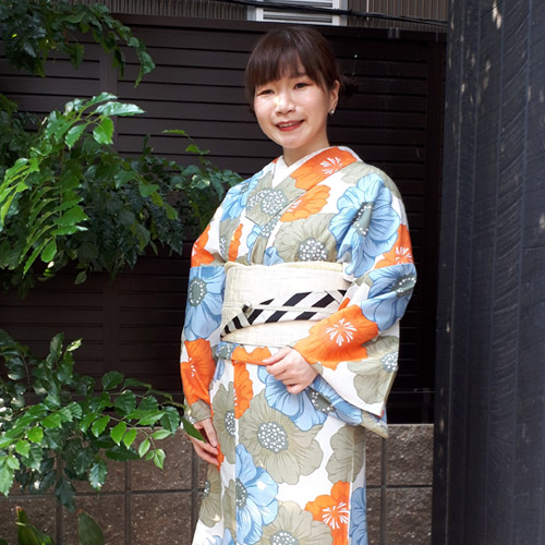 着物コーディネート29 スタッフmochidaの大花コーデ 京都きもの町 Official 着物あれこれブログ