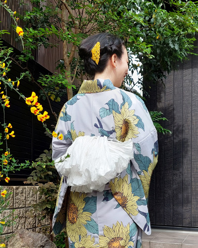 はじめて着物】大人の兵児帯の結び方：リボンレイヤー結び | 京都 