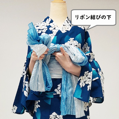 はじめて着物：きもの町オリジナル☆カシュクールワンピース浴衣の着方 